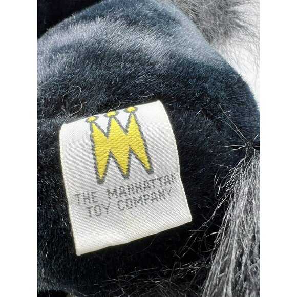 Manhattan Toy Company Horse Black Red Ribbon Plush Stuffed Animal Vintage 1996 - Picture 5 of 8